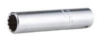01240008 STAHLWILLE 1/4 in Drive 8mm Deep Socket, 12 point, 8mm, 50 mm Overall Length
