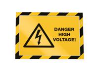 4944130 Durable DURAFRAME® SECURITY Black/Yellow A4 Smooth and rigid Information Frame, 375mm Height, 236mm Width