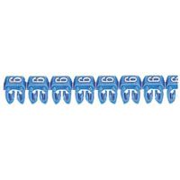 0-381-06 Legrand CAB 3 Clip On Cable Markers, Blue, Pre-printed "6", 0.15 → 0.5mm Cable, 0 381 06