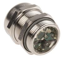 53112534 Lapp SKINTOP Series Nickel Plated Brass Cable Gland, M32 Thread, 11mm min., 21mm max., IP68