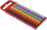 561-01100-wic1-0-9-pa66-special HellermannTyton WIC1 Snap On Cable Markers, assorted colours, Pre-printed "0 → 9", 2 → 2.8mm Cable,