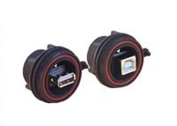 px0842a Bulgin Straight, Panel Mount, Socket- Single Port Type A 2.0 IP68, IP69K USB Connector