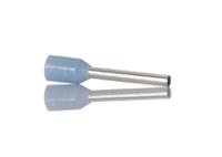 157-1200 RS PRO Insulated Crimp Bootlace Ferrule, 8mm Pin Length, 0.8mm Pin Diameter, 0.25mm² Wire Size, Light Blue