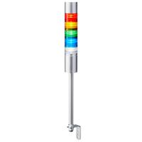 lr6-502ljbu-rygbc Patlite LR6 Series Coloured Buzzer Signal Tower, 5 Lights, 24 V dc, Pole Mount