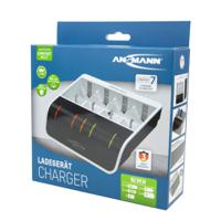 1001-0093 Ansmann Comfort Multi Battery Charger For NiMH 9V, AA, AAA, C, D 4 Cell 1.2V 15mA