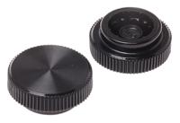 771-673 RS PRO Black Knurled Clamping Knob, M5, Unthreaded Hole