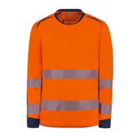 tshirlghl01oml T2S TSHIRLGHL01 Orange/Navy Unisex Hi Vis T-Shirt, L