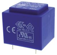 vb-23212 Block 12V ac 2 Output Through Hole PCB Transformer, 2.3VA