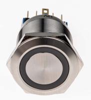 811-8483 RS PRO Illuminated Push Button Switch, Latching, Panel Mount, 22mm Cutout, SPDT, Blue LED, 12V, IP65, IP67