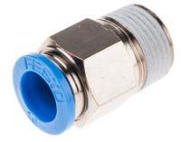 qs-38-10 Festo QS Series Straight Threaded Adaptor, R 3/8 Male to Push In 10 mm, Threaded-to-Tube Connection Style, 153008