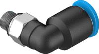 qsml-m5-6-100 Festo Elbow Threaded Adaptor, M5 Male to Push In 6 mm, Threaded-to-Tube Connection Style, 130772