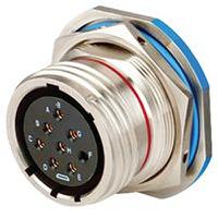 d3899924fc4pn Amphenol Limited, D38999 4 Way Jam Nut MIL Spec Circular Connector ReceptacleNickel, Pin Contacts,Shell Size 13,