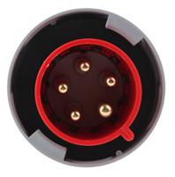 5-554-39 Legrand, P17 Tempra Pro IP66, IP67 Red Cable Mount 3P + N + E Industrial Power Plug, Rated At 32A, 415 V