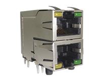rjsae-5381-08 Amphenol Communications Solutions RJSAE Series Female RJ45 Connector, Surface Mount Right Angle 1 Port 8 -Way