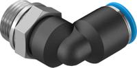 qsl-g38-10-20 Festo QSL Series Elbow Threaded Adaptor, G 3/8 Male to Push In 10 mm, Threaded-to-Tube Connection Style, 132056
