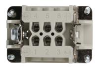 10191000 EPIC Heavy Duty Power Connector Module, 16A, Female, H-BE Series, 6 Contacts