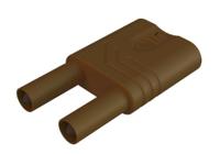 932200105 Hirschmann Test & Measurement Brown Male Banana Connector, 4 mm Connector, Unsprung Socket 4 mm Termination, 32A, 1kV,