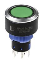 175-8229 RS PRO Illuminated Push Button Switch, Momentary, Panel Mount, 22.2mm Cutout, DPDT, Green LED, 250V ac, IP65