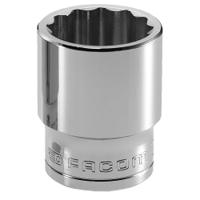 s15 Facom 1/2 in Drive 15mm Standard Socket, 12 point, 36 mm Overall Length