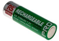 183-4279 RS PRO AA NiMH Rechargeable AA Batteries, 2.7Ah, 1.2V - Pack of 4