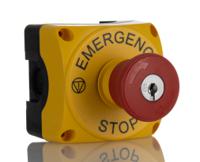 s1py91ks Lovato S1PY Series Key Release Emergency Stop Push Button, Surface Mount, 40mm Cutout, 1NC, IP66, IP67, IP69K