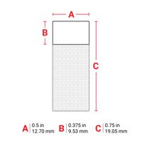 tht-80-427-5 Brady B-427 on White, Transparent Cable Labels, 12.70 mm Width, 19.05mm Label Length