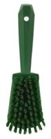 41922 Vikan Hard Bristle Green Scrubbing Brush, 36mm bristle length, Polyester bristle material