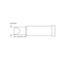 gt4-ch0040p Metcal GT4-CH0040P 4.0 x 6 mm Chisel Soldering Iron Tip for use with Soldering Iron