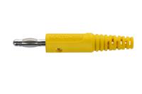 fk-8-s-ni-ge Schutzinger Yellow Male Banana Plug, 4 mm Connector, Screw Termination, 32A, 33 V ac, 70V dc, Nickel Plating