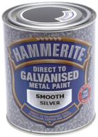 5092808 Hammerite Metal Paint in Smooth Silver 750ml