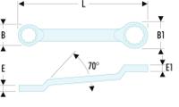 55a6x7 Facom 55A Series Ring Spanner, 6mm, Metric, Double Ended, 167 mm Overall