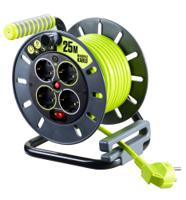 889-2494 RS PRO 25m 4 Socket Type F - German Schuko Cable Reel Open Reel, 240 V