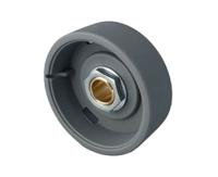b8033068 OKW 33mm Grey Potentiometer Knob for 6mm Shaft Round Shaft, B8033068