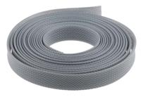 408-233 RS PRO Expandable Braided PET Grey Cable Sleeve, 20mm Diameter, 5m Length