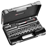 s447adp Facom 35-Piece Metric 1/2 in Standard Socket/Bit Set with Ratchet, 6 point