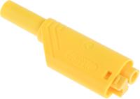 934099103 Hirschmann Test & Measurement Yellow Male Banana Plug, 4 mm Connector, Screw Termination, Nickel Plating