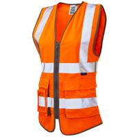 wl11-o-3xl Leo Workwear Orange Hi-Vis Hi Vis Vest, 3XL