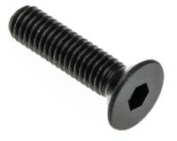 281-401 RS PRO Black, Self-Colour Steel Hex Socket Countersunk Screw, DIN 7991, M3 x 12mm