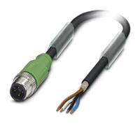 1682715 Phoenix Contact Male 4 way M12 to Sensor Actuator Cable, 1.5m