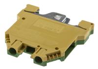 384-7004 RS PRO 2-Way Earth Terminal Block, 6mm², 20 → 8 AWG Wire, Screw Down, Nylon Housing