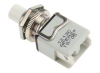 1213c-white APEM Push Button Switch, Momentary, Panel Mount, 12.2mm Cutout, SPST, 250V ac