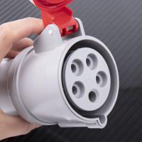 3133247 Scame IP44 Red Cable Mount 3P + N + E Industrial Power Socket, Rated At 32A, 415 V