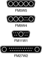 fm11w1p-k120-1731070102 FCT from Molex FM 11 Way Panel Mount D-sub Connector Plug