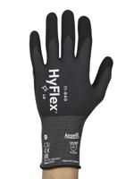 11840050 Ansell HyFlex 11-840 Grey Nylon, Spandex Nylon, Spandex Work Gloves, Size 5, Nitrile Coating