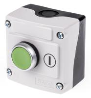 lbx10110 BACO Spring Return Push Button Control Station, Plastic, Green, IP66