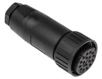 933068100-cm-06-ea-20-29-s Hirschmann, CM, Silver 17 Way Cable Mount MIL Spec Circular Connector PlugBlack, Socket Contacts,Shell Size 20, Screw