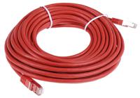 411-318 RS PRO, 10m Cat6, Red RJ45 to Male RJ45 Male, S/FTP Shielded, Terminated PVC Sheath