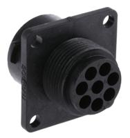 uts0128s Souriau Sunbank by Eaton Circular Connector, 8 Contacts, Flange, Standard Connector, Plug, Female, IP68, IP69K, UTS