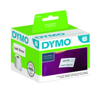 s0722560 Dymo White Black Print Label Roll, 89mm Width, 41mm Height, 300Per Roll Qty