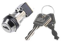 msl8605b Lorlin Key Switch, DPDT, 4 A @ 250 V ac 2-Way Flat-Key